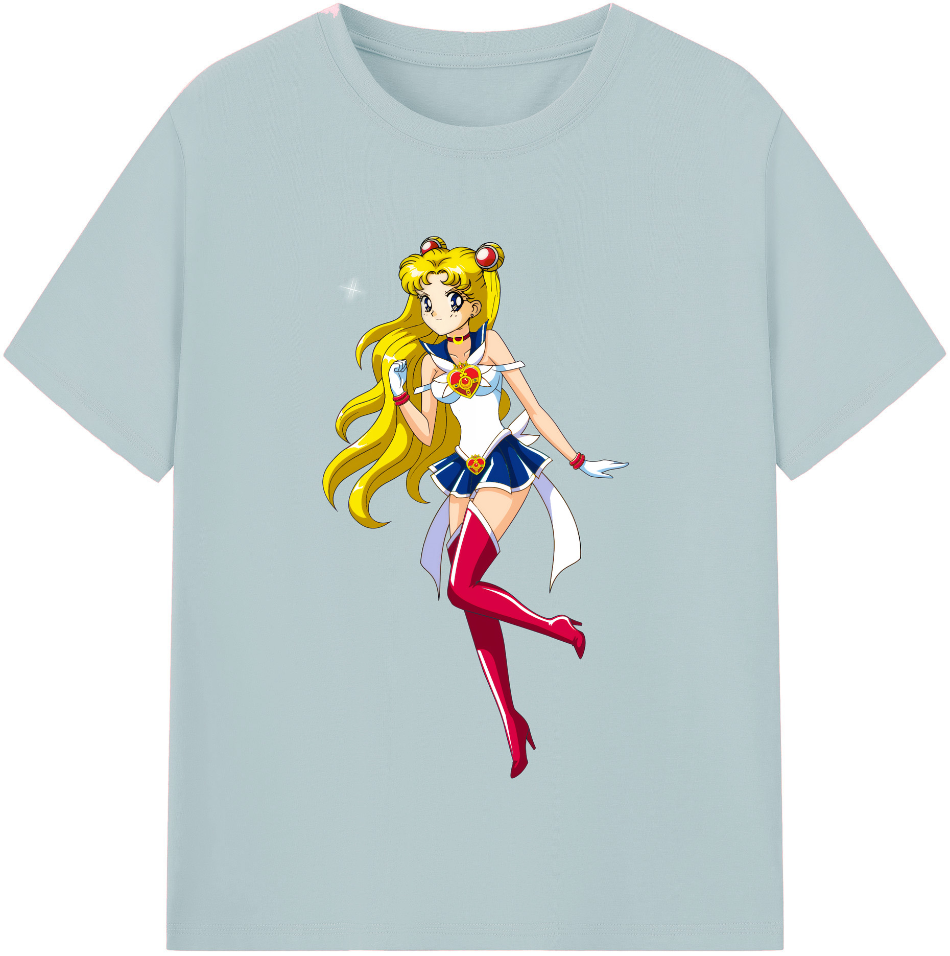 （画像用） 美少女戦士セーラームーン 月野 うさぎ つきの うさぎ Sailor Moon Tsukino Usagi 綿100％半袖Tシャツ（フロントプリント）